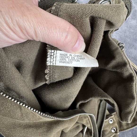 Army Green Denim Purse Bag Skull Rivet Studded Grunge Punk Y2K Retro Fashion Exp - Picture 8 of 9